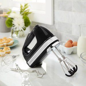 brand new ONYX BLACK KitchenAid 9-Speed Hand Mixer Model KHM9218 in brown box
